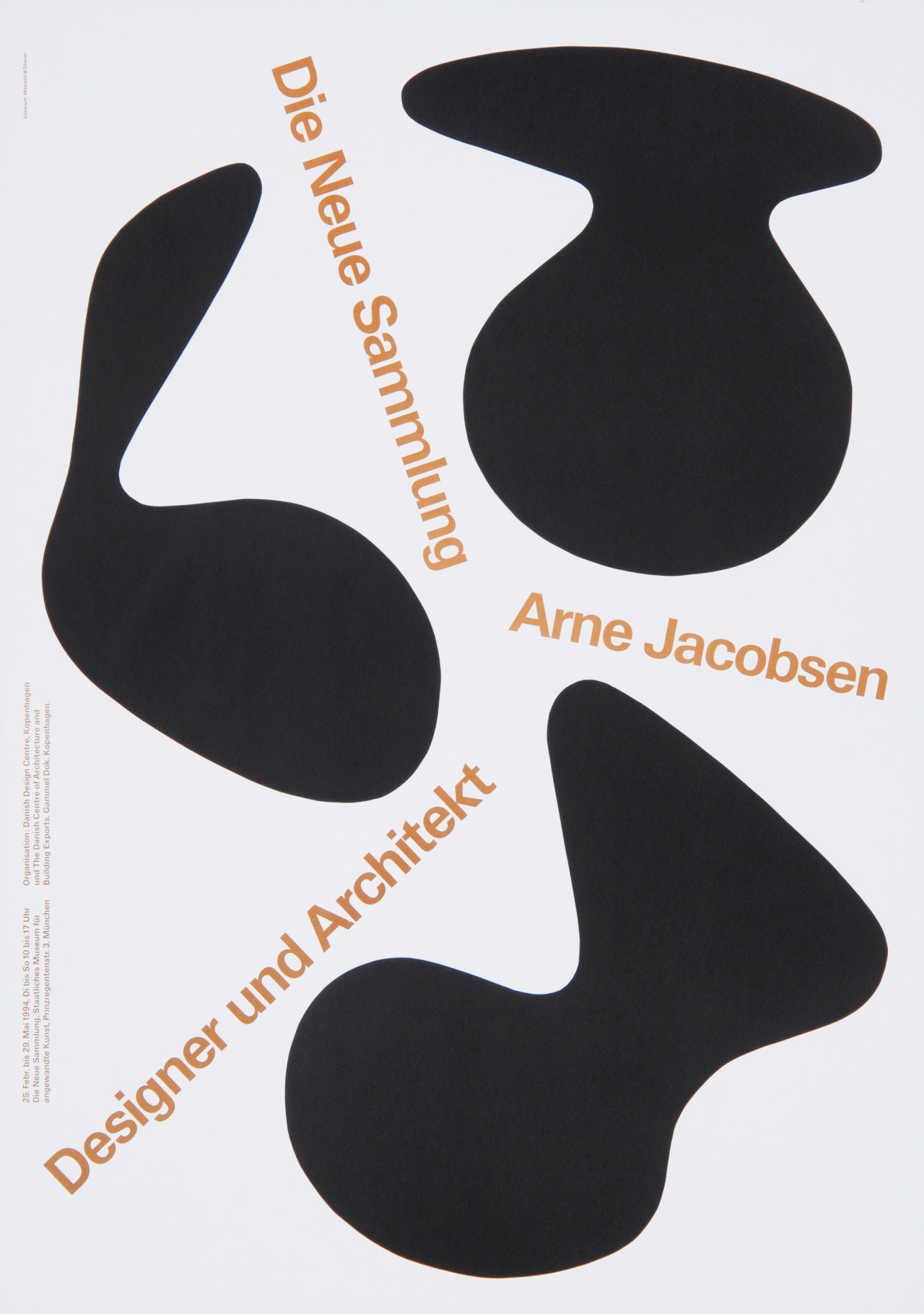 Pierre Mendell, poster for an exhibition, Design Studio Mendell & Oberer, 1994. © 2008 Die Neue Sammlung München