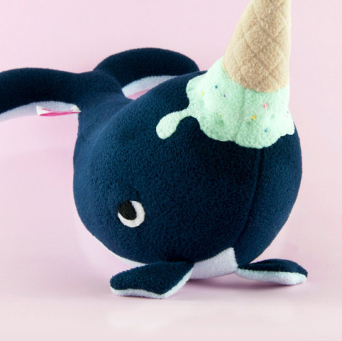 sosuperawesome: Hokey the Ice Cream Rhino Hippo and Neo the Ice Cream Whale Narwhal by Frozen Noses 