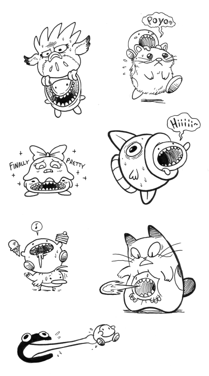 greliz:  KIRBY TRIPLE DELUXE IS OUT TODAY NONE OF THESE DUDES ARE IN IT BECAUSE KIRBY CREEPS THEM OUT 