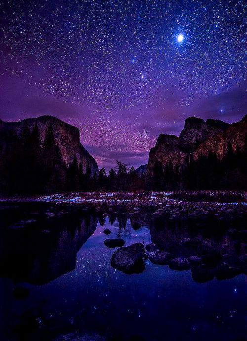 lori-rocks: Yosemite Valley, CA, under the milky way…. by Darvin Atkeson