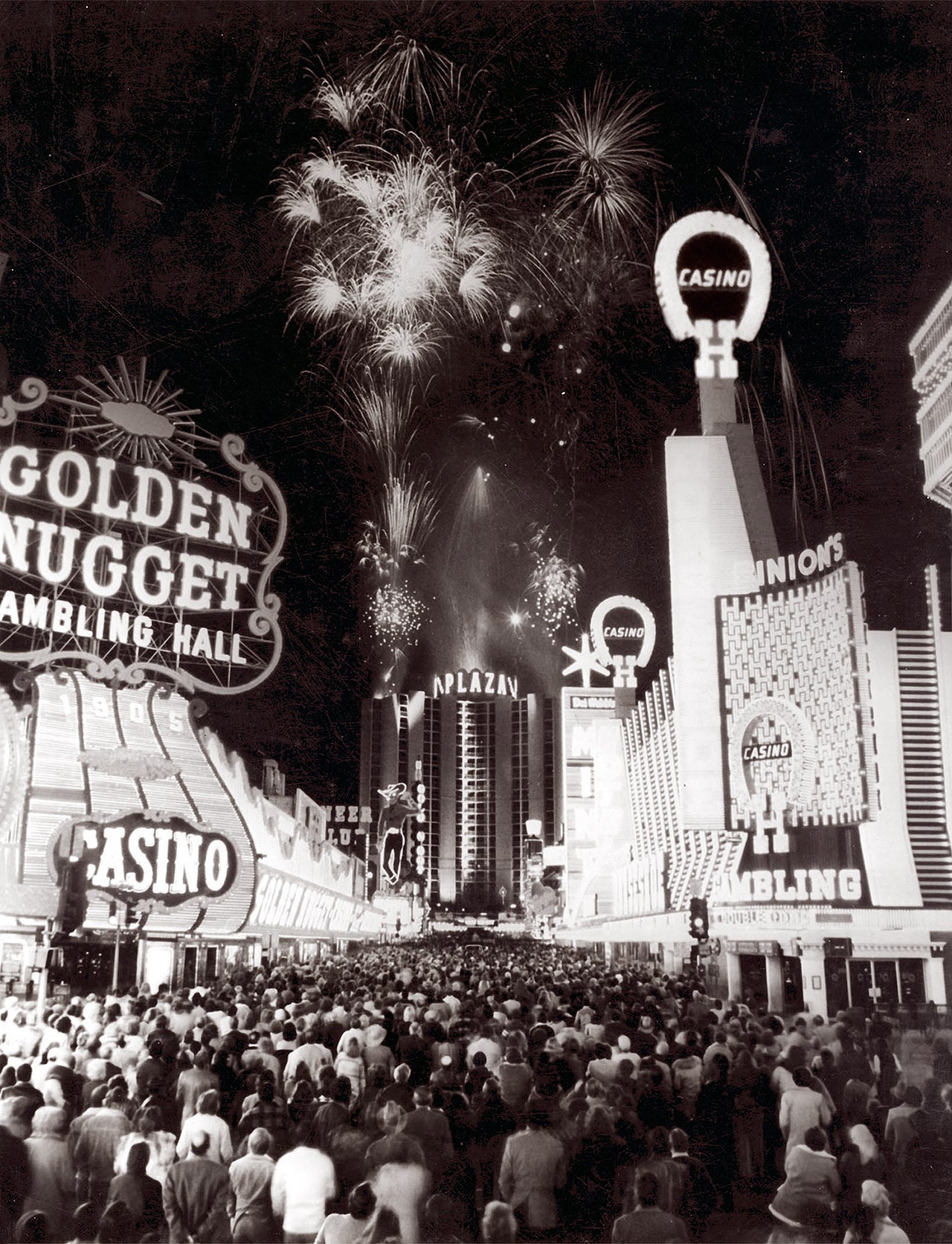 Vintage Las Vegas — Fremont St, Las Vegas, New Year's Eve c. 1981