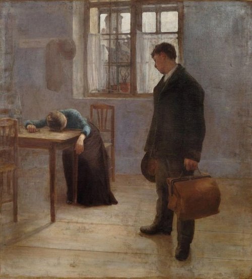 Divorce (1892) by Károly Ferenczy (Hungary, 1862-1917). 