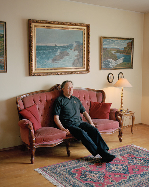 Páll Einarsson, a refugee of the Eldfell eruption in his home in Reykjavík, 2015.An out-take from my