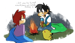 Thatdoodlebug:  Ash Tells Scary Ghost Stories Edit: Added Another Pic In Which Ash
