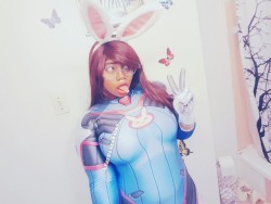 afatblackfairy:  sweetkimchii:  afatblackfairy:  afatblackfairy:   NERF THIS! 🐰💖💖💖  @cosplayingwhileblack  (MY COSPLAY CAME AND I LOOK/FEEL HOOOOT. I don’t have everything yet, I’m still waiting on the headset to come in)   I swear to