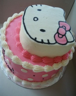 misterfawn:  Hello Kitty Buttercream Cake