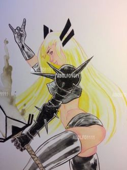 dailydamnation:Illyana is totally metal (or