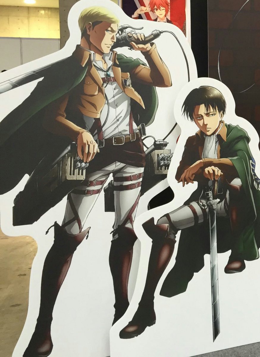 A look at the Shingeki no Kyojin displays at AnimeJapan 2017, such as the inflatable