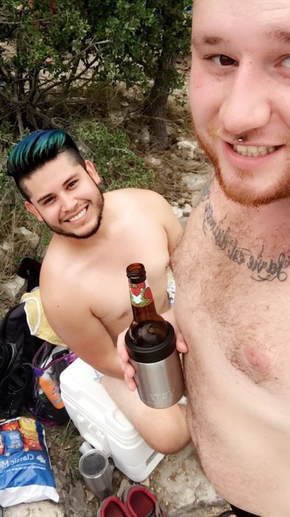 stushi-roll:Our naked day at Hippie Hollow Splash 2017 Austin Texas💦 All the butts to enjoy!🍑🙌🏻@hugobugo