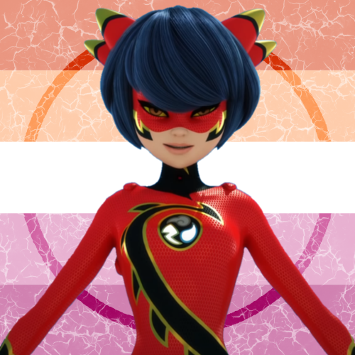 Pride 2022: Lesbian + French Miraculous Superhero IconsPlease reblog and credit me if you use!