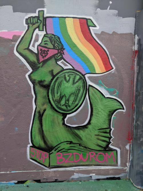 Stop Bzdurom is a queer anarchist collective based in Warsaw, Poland. Members of the group are facin