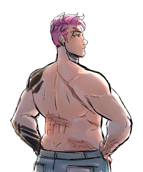 72stars:doodled Zarya. how do backs work? we just don’t know.