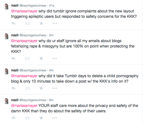 feminhistory: TWEET THE CEO OF TUMBLR Tell her how you feel about tumblr taking dow posts about the 