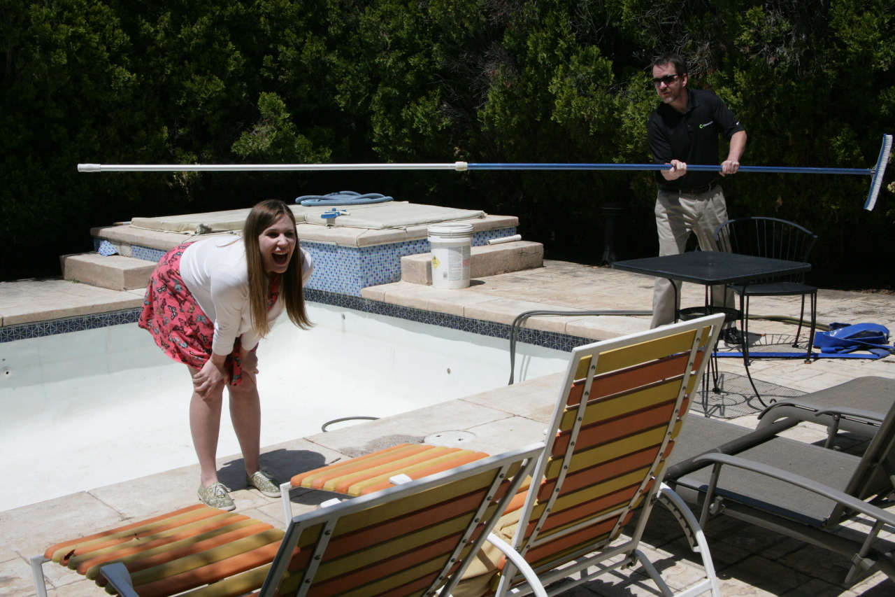 Michael Masterson (of www.realspankings.com) spanked me from across the pool with