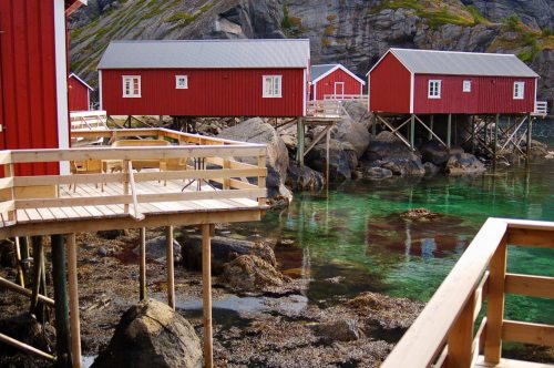 Along the coast of one of the most important fishing villages in the Lofoten Islands, Nusfjord, sits