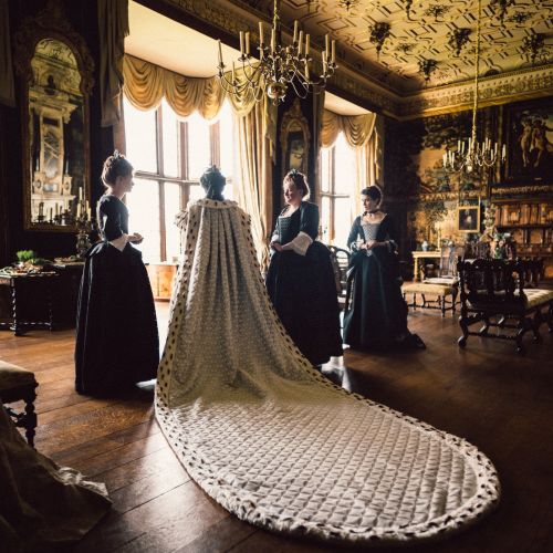 Costume designed by Sandy Powell for Olivia Colman in The Favourite (2018)From the Irish Costume Arc