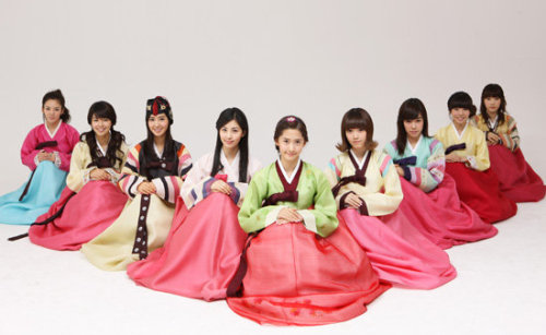 K-Pop bands in hanboks (last two photos show modern hanboks)2. Jewelry1, 3-7. Girls Generation