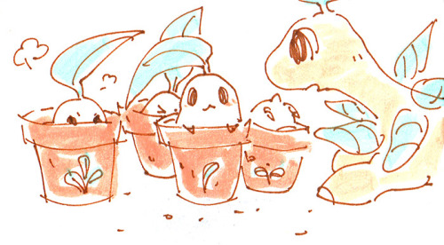 starstray: chikorita nursery i’m so sorry for drawing this poop when i still have requests pen