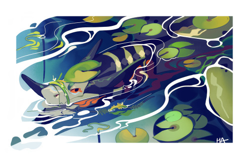 my daiten charybdis in a pond somewhere!! daiten are closed species belonging to KingSmiggles