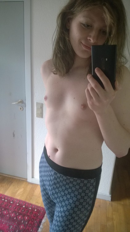 swordmaiden:  Hey folks! Haven’t been taking lewd pictures for a good while now. My boobs have really begun to actually look like boobs, though it is not super easy to actually see in a picture like this. I’m down to taking 50mg cypro a day which