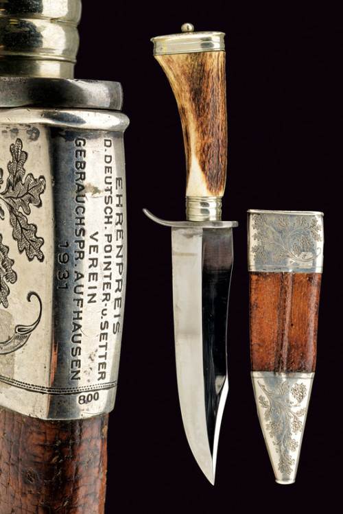 Hunting knife given as price for a dog contest, Austria, date 1931.from Czerny’s International Aucti
