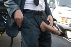 tantalus69:  It’s important to give your big dick some air before going into the office 