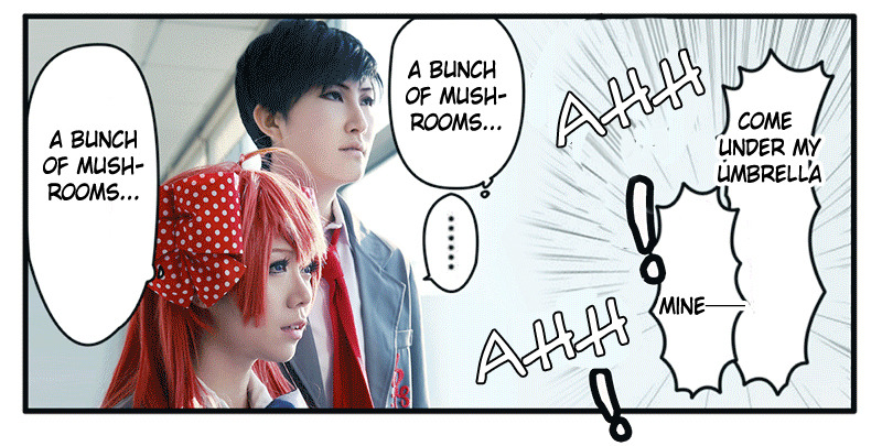 Gekkan Shoujo Nozaki-kun cosplay translated by yaoi-blcd 【GIF】#月刊少女野崎君# 为保证观看效果