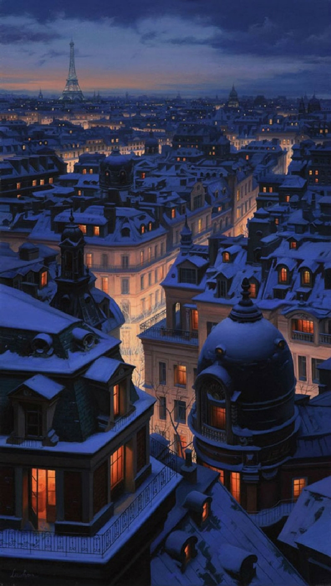 travelgurus:               Amazing Winter Night at Paris , France by   Evgeny