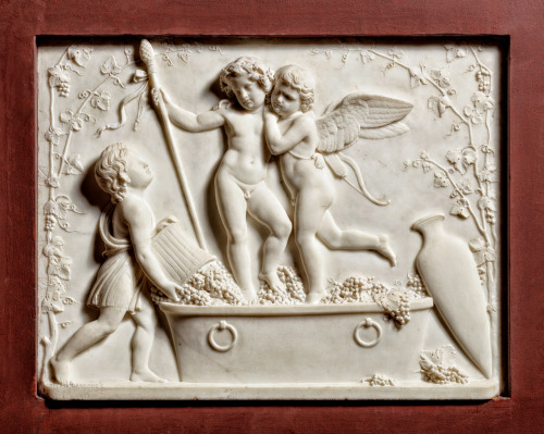 greekromangods: Cupid and Bacchus 1825–1828 Bertel Thorvaldsen (1770–1844) Marble Thorvaldsens Museu