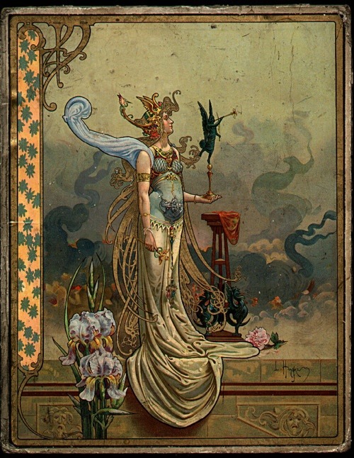 The Living Wiccan, Unattributed Art Nouveau image of Pallas Athena …