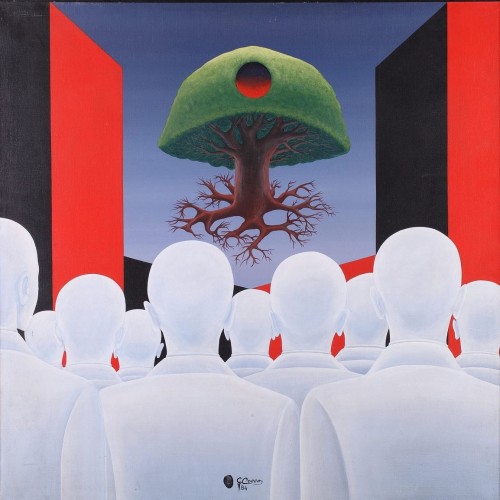 Gino Cocco — The Tree in Levitation  (oil on canvas, 1984)