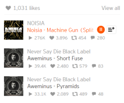 I don’t know how but I’ve managed to like over one thousand songs on my Soundcloud account.