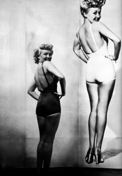 updownsmilefrown:  Betty Grable stands in