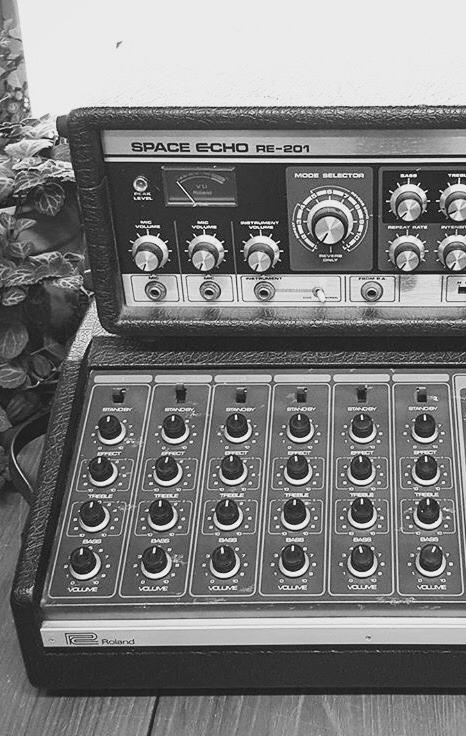 ryannoise:  Space Eco / RE-201      #black and white #Ableton #Beat #mpc #music #mpc #beatmakers #studiolife #hiphop #analog #nativeinstruments #studio #gearporn #studioporn #hiphop #lofi #makingabeat #producer #classic #vintage​ ​#producers #producerlife