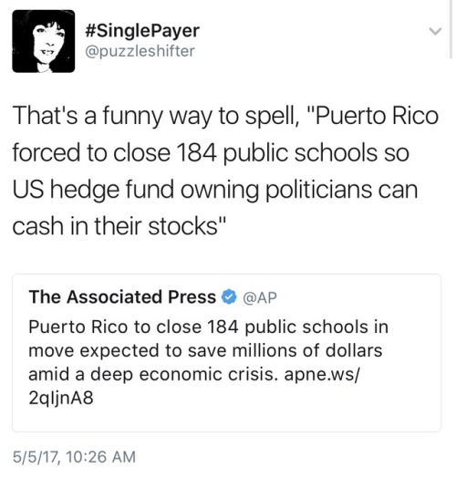airyairyquitecontrary: spoopysalt: whisperoceans: this is fantastic now children in Puerto Rico wont