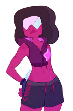 sbneko:  A sorta workout outfit version of Garnet!  Ok now I’m actually going to go to bed haha 