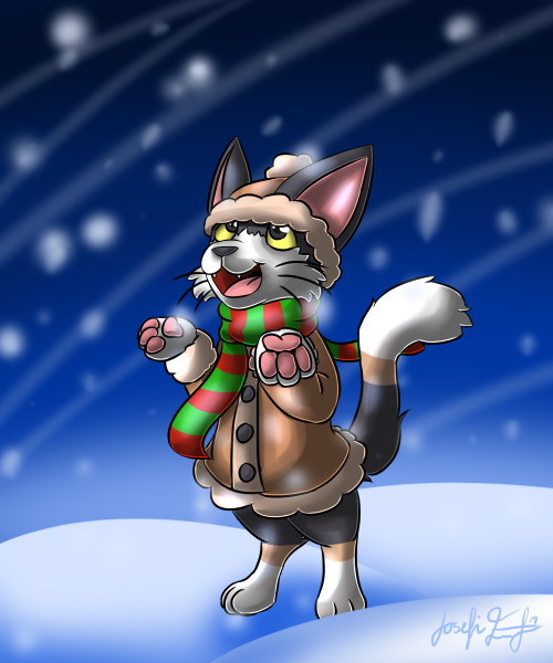 yookeyyook:Punchy out in the snow. :3 Requested by sp19047 