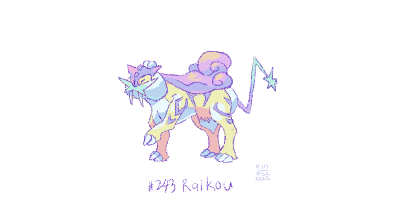 Last post was suicune, so this had to be next! . . #raikou