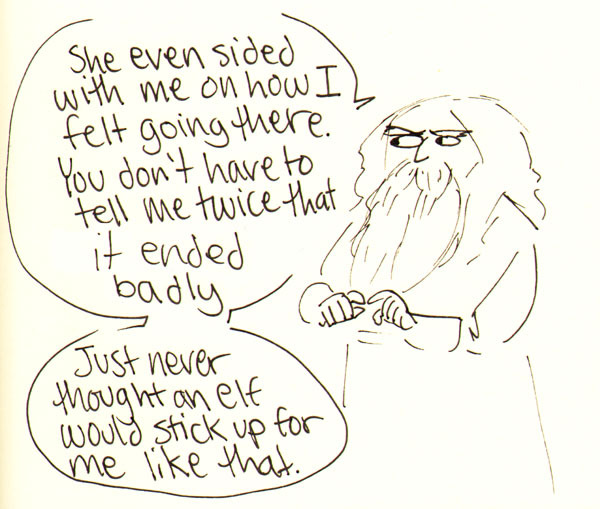 lauren-draws-things:  &ldquo;Often [Legolas] took Gimli with him when he went