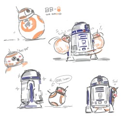mogamoka:  BB-8 &amp; R2-D2-senpai 