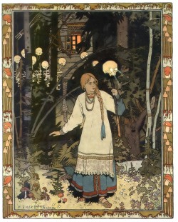 Obsessedwithskulls:  I Want A Cool Skull Lantern On A Stick! Ivan Bilibin, Vasilisa