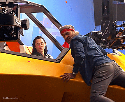 thehumming6ird:Thor Ragnarok Gag Reel - AKA Taika Waititi being Taika Waititi with Tom/Loki lurking 