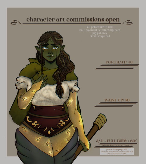 PIKEFOOT’S CHARACTER ART COMMISSIONS ARE OPEN! rules:all prices must be paid in usd. I use paypal on