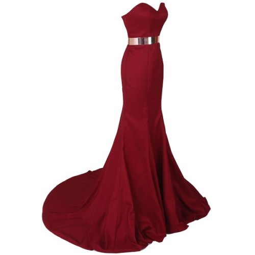 Red mermaid prom dress