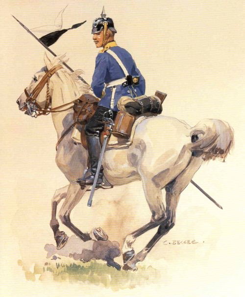 cuirassier:Private of the Dragoon regiment von Bredow (1st Silesian) Nr. 4, Germany, 1890-1910, plat