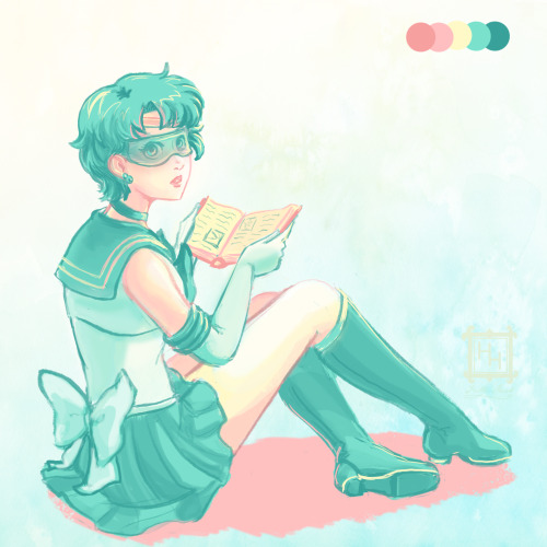 hollarity: Sailor Mercury is too precious for this world. Also, I just realized I totally did color 