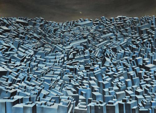 Daniel Gounaridis The City II (acrylic On Canvas, 1974)