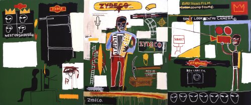 Jean-Michel Basquiat - Zydeco   (acrylic and oilstick on canvas, 1984)