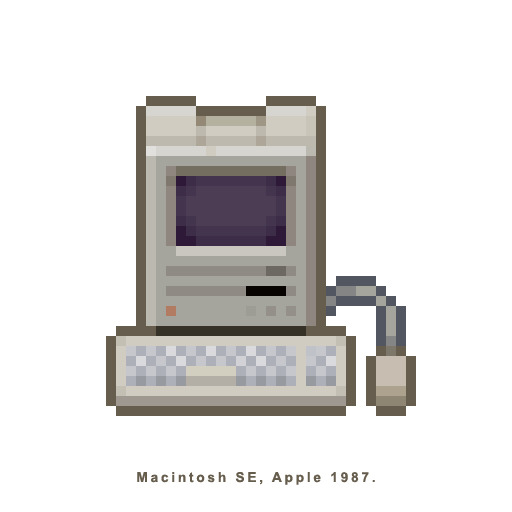 retronator:  pvbroadz:  These are #pixelart computers I did a while back. The Mac