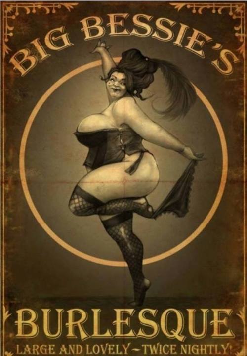 sumogeisha:  Big Bessie’s Burlesque. Artwork/In-game poster from Fable III by http://lionhead.com/fable-3/ 